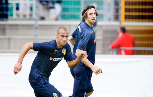 Zlatan Ibrahimovic och Henrik Larsson