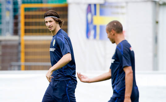 Zlatan Ibrahimovic och Henrik Larsson