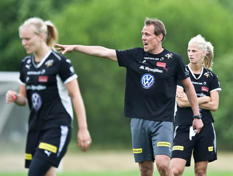 Andrée Jeglertz, tränare och Sofia Jakobsson