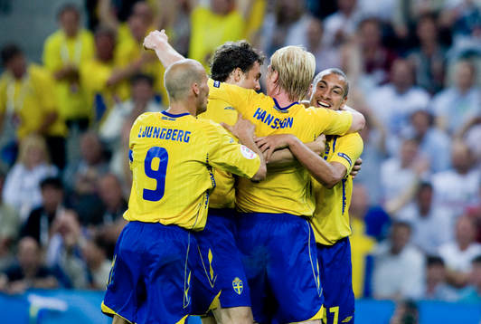 Fredrik Ljungberg, JohanElmander, Henrik Larsson och Petter