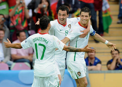 Ricardo Quaresma, Hugo Almeida, Cristiano Ronaldo, Portugal