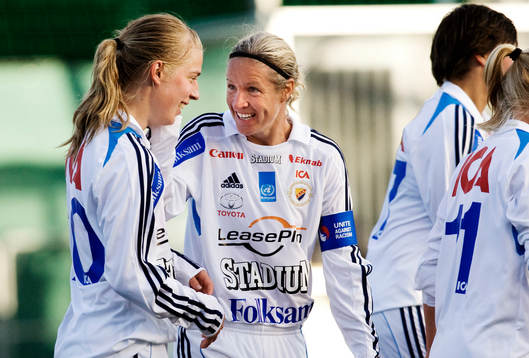 Linda Sällström, Djurgården, får beröm av Victoria