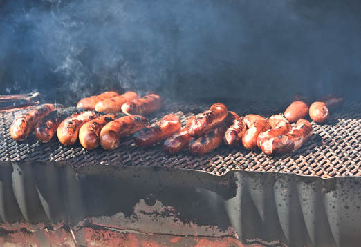 Mat, snabbmat, grillad korv, grill