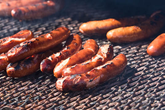 Mat, snabbmat, grillad korv, grill