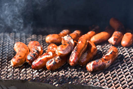 Mat, snabbmat, grillad korv, grill