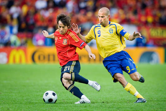 David Silva, Spanien, och Fredrik Ljungberg, Sverige