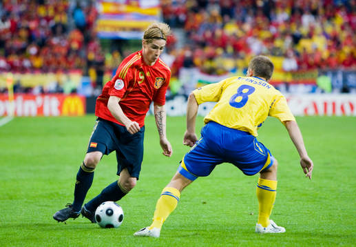 Fernando Torres, Spanien, och Anders Svensson, Sverige