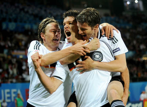 Clemens Fritz, Michael Ballack och Arne Friedrich,