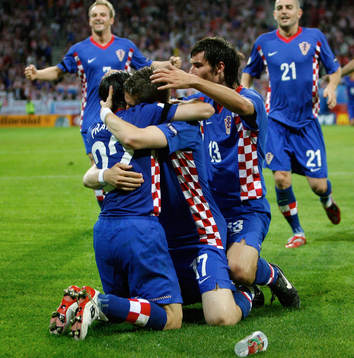 Ivan Klasnic, Danijel Pranjic och Nikola Pokrivac,