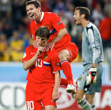 Andrei Arshavin, Ryssland. Glädje, jubel