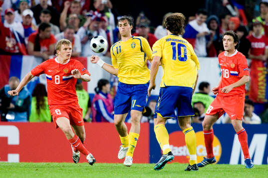 Danis Kolodin, Ryssland, Johan Elmander, Sverige, Zlatan