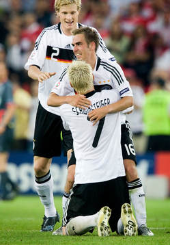 Philipp Lahm och Bastian Schweinsteiger, Tyskland, jubel