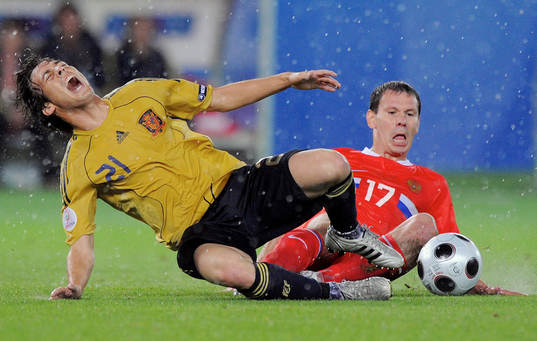 David Silva och Konstantin Zyryanov