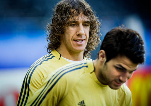 Carles Puyol och Cesc Fábregas