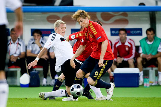 Bastian Schweinsteiger, Tyskland och Fernando Torres,