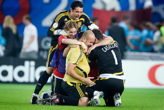 jubel, Andrés Palop, målvakt, Fernando Torres och Iker