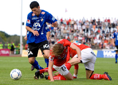 Anel Raskaj, Halmstad och Lasse Johansson och Patrik