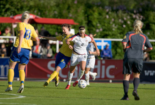 Carli Lloyd, USA och Lotta Schelin, Sverige