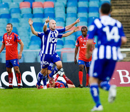 Jonas Wallerstedt, IFK Göteborg. Jubel