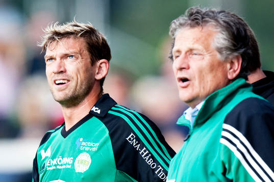 Jesper Blomqvist, tränare, och Bo Petersson, tränare