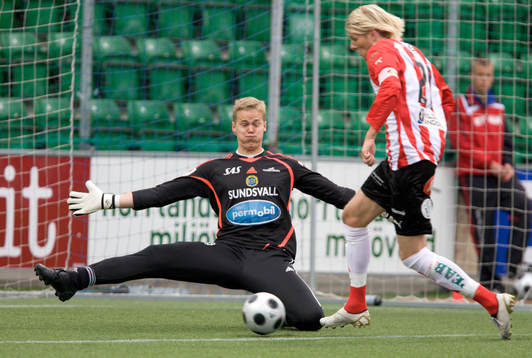 Ola Toivonen, Malmö, och Andreas Lindberg, målvakt