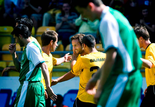 Mathias Florén gör 1-0 till Elfsborg. Emir Bajrami,