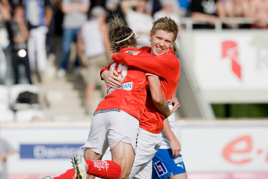 César Santín, och David Elm, Kalmar, jubel