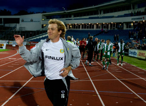 Tony Gustavsson, nöjd tränare i hammarby