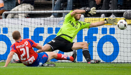 1-1, Christoffer Andersson förbi Daniel Örlund, målvakt