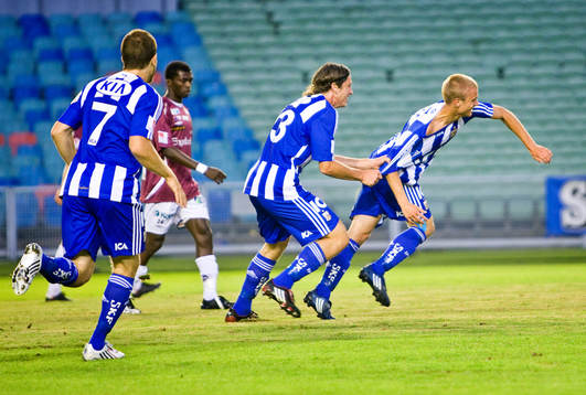 Robin Söder gör 1-0 till Göteborg, Jubel