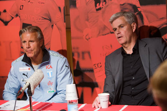 Nanne Bergstrand, tränare och Roland Nilsson, tränare