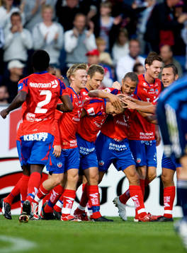 Christoffer Andersson, Helsingborg gjorde 1-0. Jubel