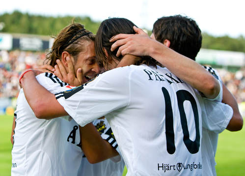 Jorge Anchén gör 1-0 till AIK. Jubel