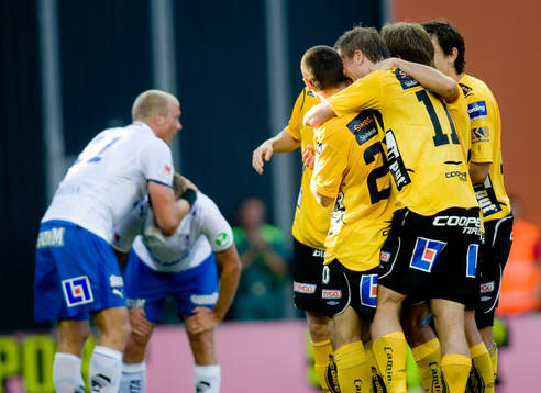 Lars Nilsson, Elfsborg, gör 2-0. Jubel. Depp Norrköping