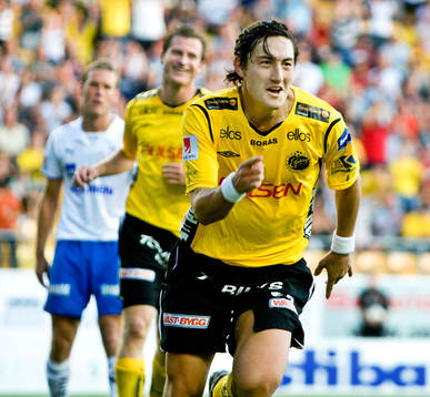 Stefan Ishizaki, Elfsborg, gör 3-0. Jubel