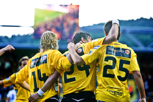 Stefan Ishizaki, Elfsborg, gör 3-0. Jubel