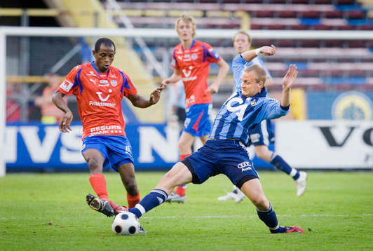 René Makondele, Helsingborg, och Daniel Sjölund,