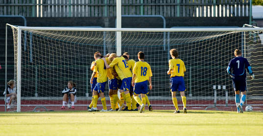 Sverige gör 1-0, jubel