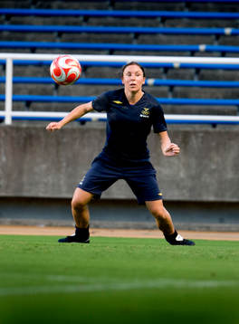 Hanna Ljungberg tränar på egen hand