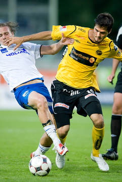 Richard Spong, IFK Norrköping, och Denni Avdic, Elfsborg