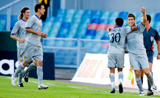 Benjamin Huggel, Carlitos, FC Basel, jubel