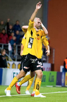 Teddy Lucic gör 1-0 för Elfsborg. Jubel