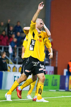 Teddy Lucic gör 1-0 för Elfsborg. Jubel