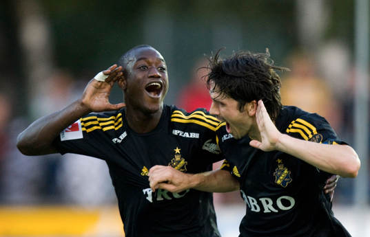 1-2, Saihou Jagne grattas av Bojan Djordjic. Jubel, glädje