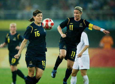 Linda Forsberg, Sverige, och Victoria Svensson, Sverige