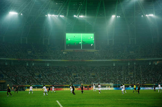 Matchen spelades på Tianjin Olympic Center Stadium