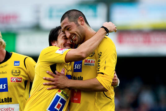Juan Robledo, Daniel Ivanovski, Mjällby, jubel
