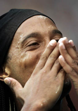 Ronaldinho, jubel, glädje