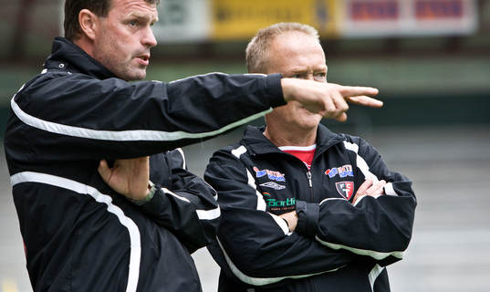 Mikael Lundgren, assisterande tränare och Lars-Olof
