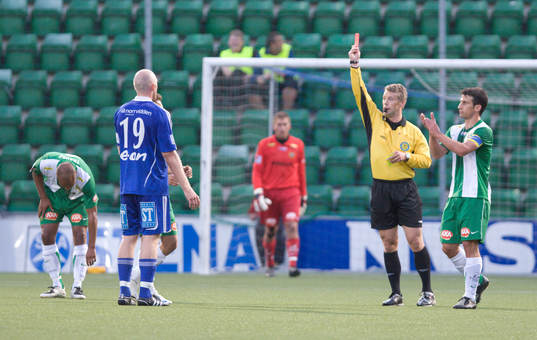 Hannes Sigurdsson, Sundsvall får rött kort och blir